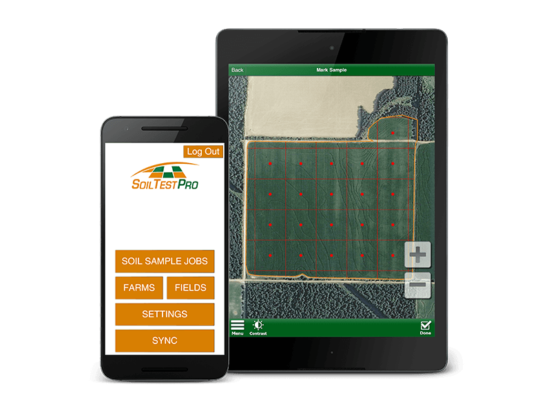 Soil Test Pro Mobile Phone - Home Page & Tablet