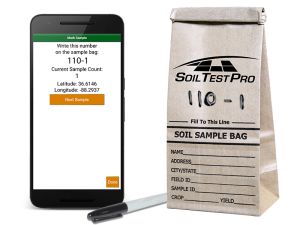 Soil Sample Bag and Smartphone
