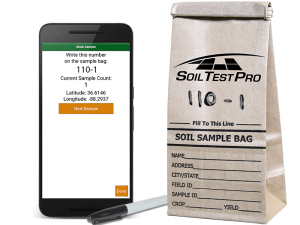 Soil Sample Bag and Smartphone