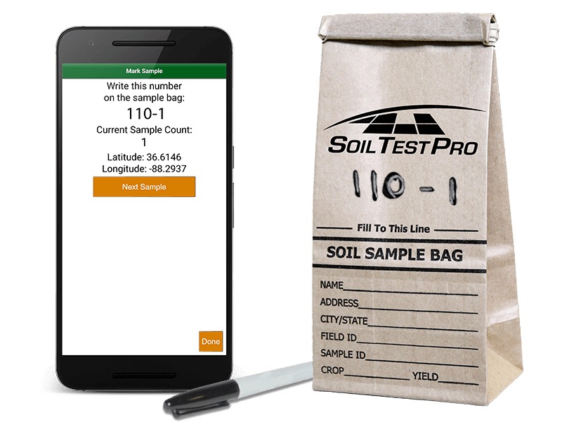 Step 7: Write the Soil Sample Point Number on the Bag